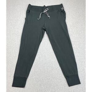 Victoria's Secret Lounge Jogger Womens Large Black Stretch Tapered Drawstring